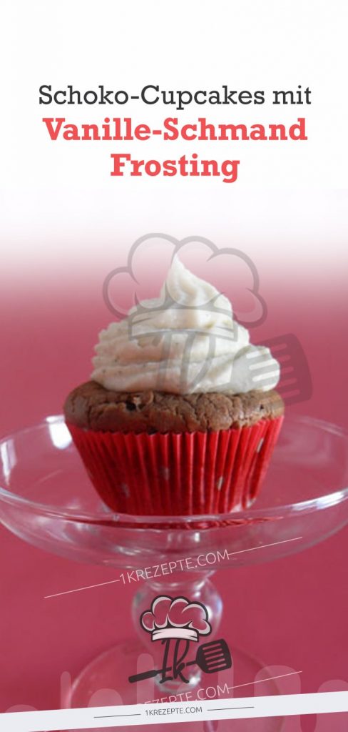 Schoko-Cupcakes mit Vanille-Schmand-Frosting – 1k Rezepte