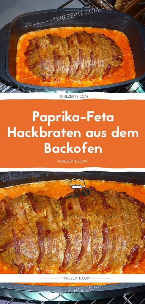 Paprika-Feta-Hackbraten aus dem Backofen – 1k Rezepte