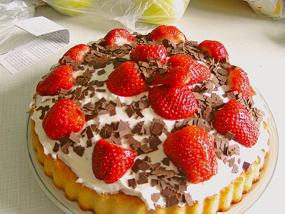 Erdbeer – Mascarpone – Biskuit – Blitz – Kuchen geht auch mit anderen ...